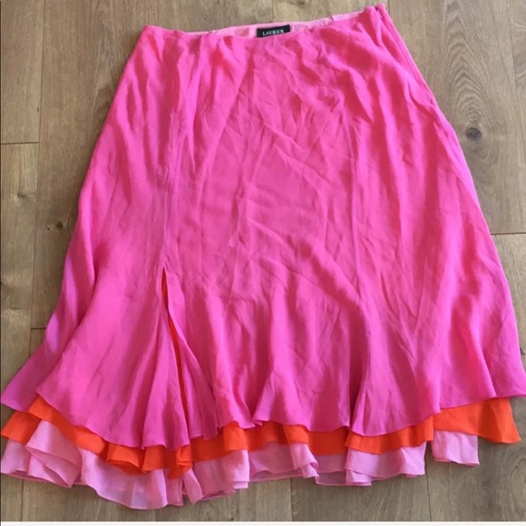 Lauren Ralph Lauren Dresses & Skirts - Lauren Ralph Lauren Parrot Pink Skirt 12